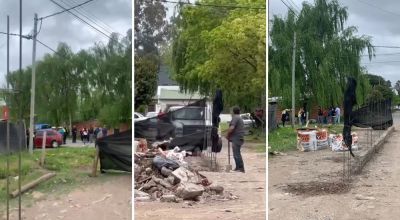 Un hombre usurpó parte de una calle de La Plata para construir su casa porque dice que "le pertenece"