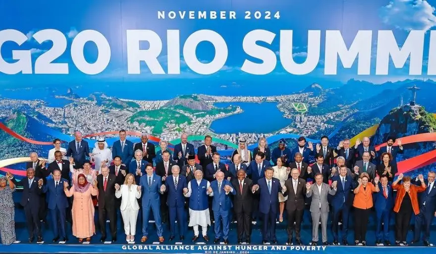 Milei no participó de la foto oficial del G20 en Brasil